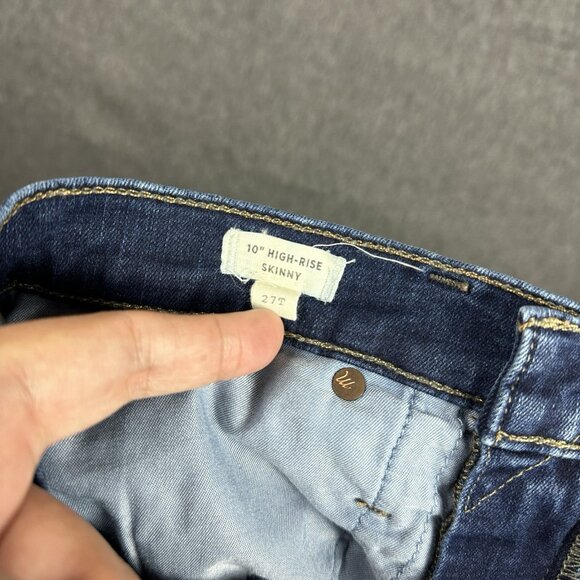 Madewell 10" High Rise Skinny Womens SIze 27T (27X29.5") Blue Denim Jeans - Picture 12 of 14